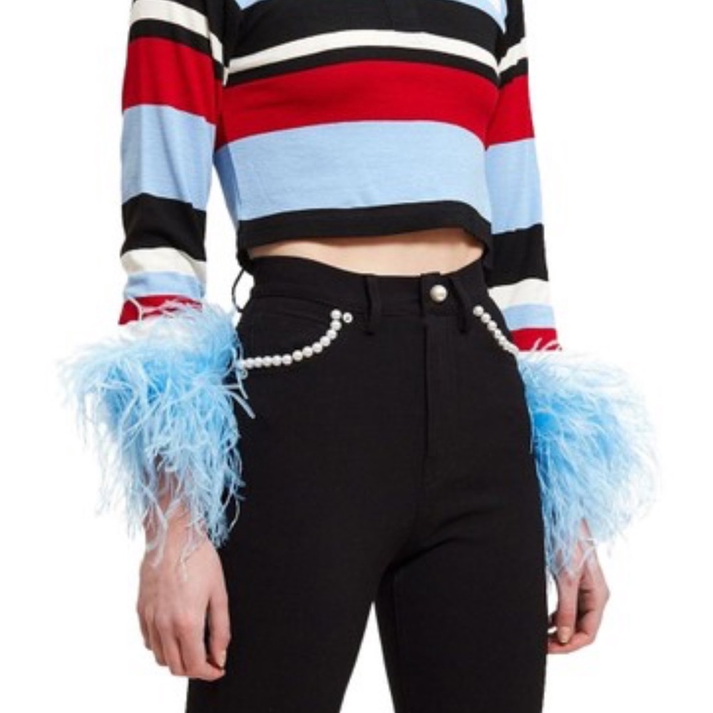 Adam Selman Feathered Top - Size Small